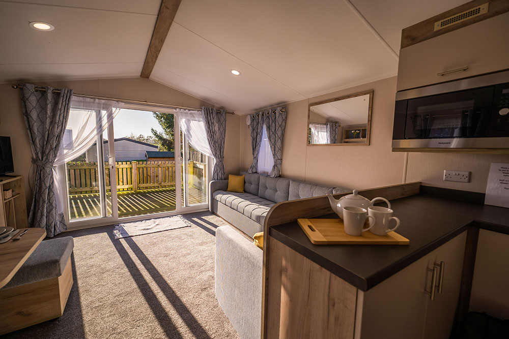 Holiday caravan interior