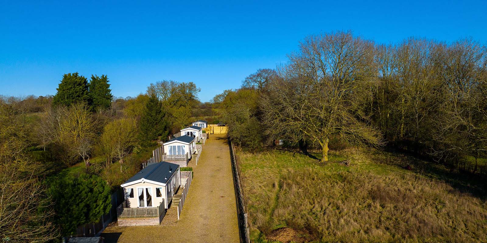 Aerial view of Caravans