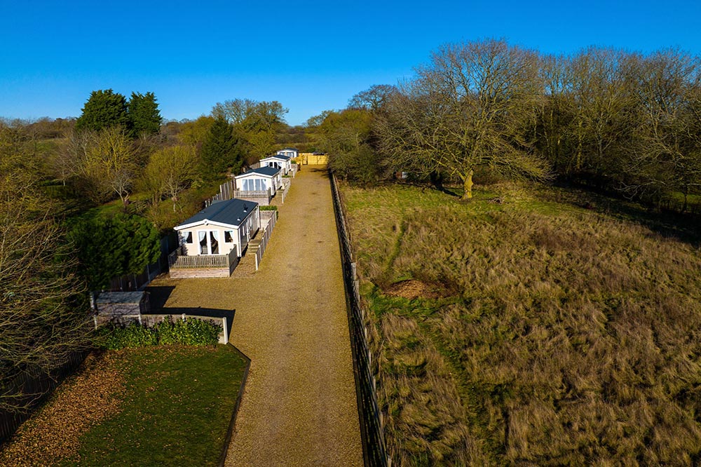 Aerial view of Caravans